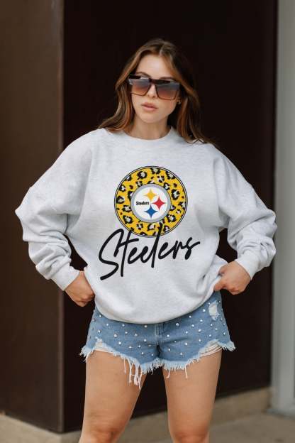 PITTSBURGH STEELERS Going Wild Fleece Drop-Shoulder Pullover