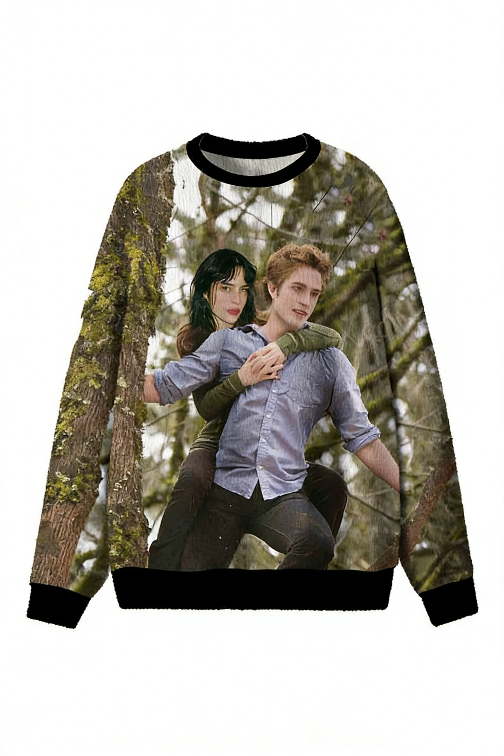 Custom Face Y2K Christmas Knit Sweatshirt