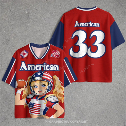 Cusctom Number American Jersey Shirts