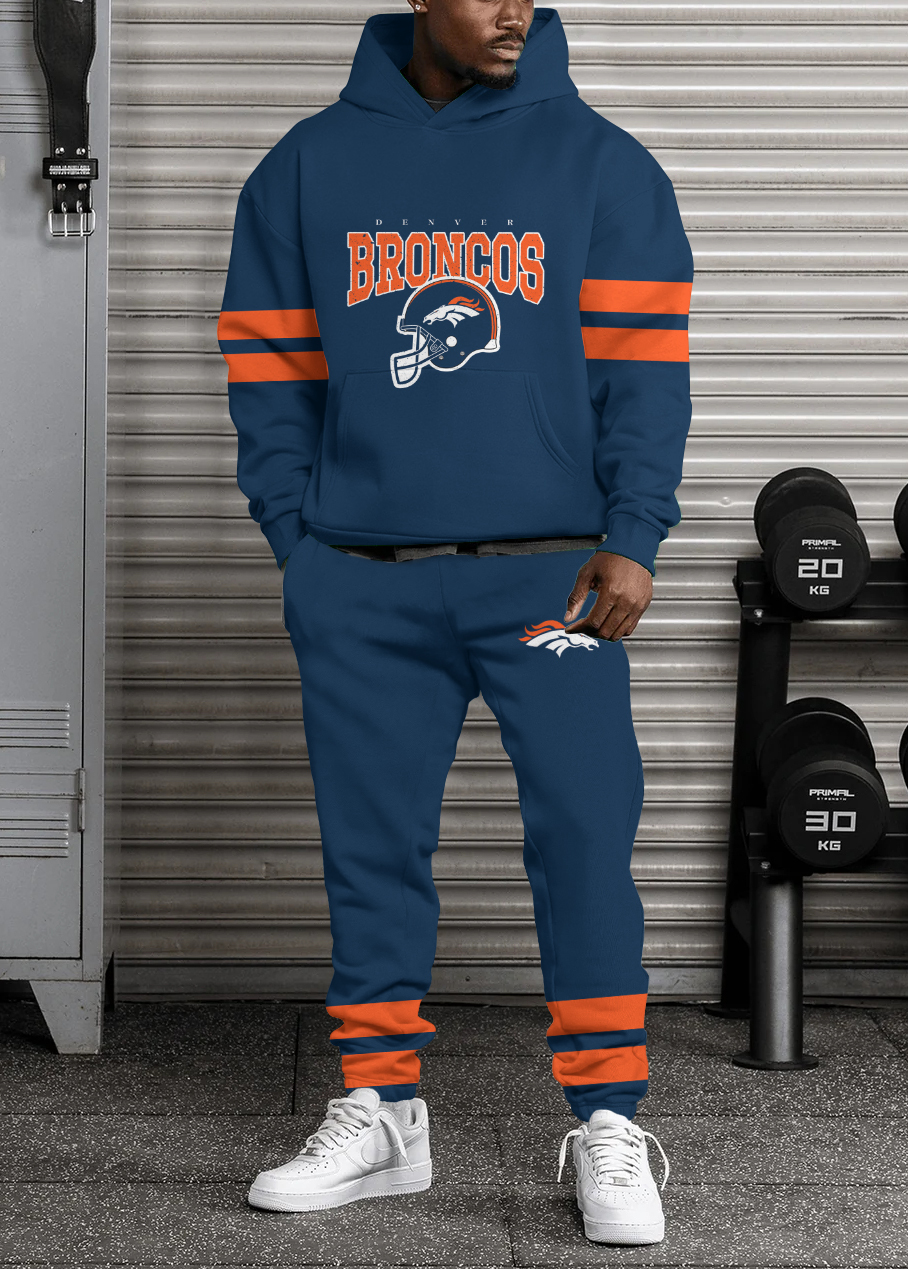 Denver Broncos NFL Sport Hoodie Tracksuit Style 469