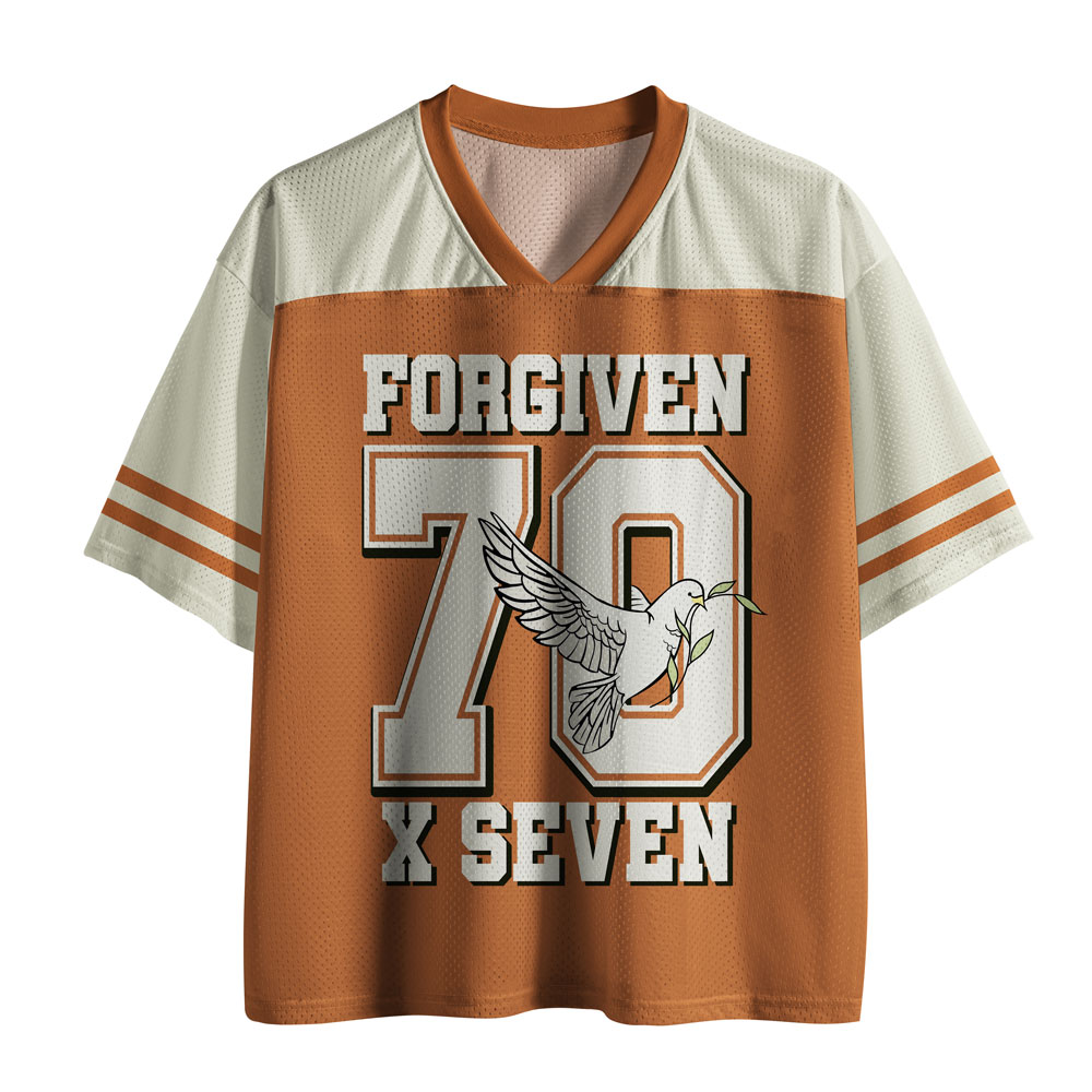 Forgiven Always Brown Christian Mesh Jersey