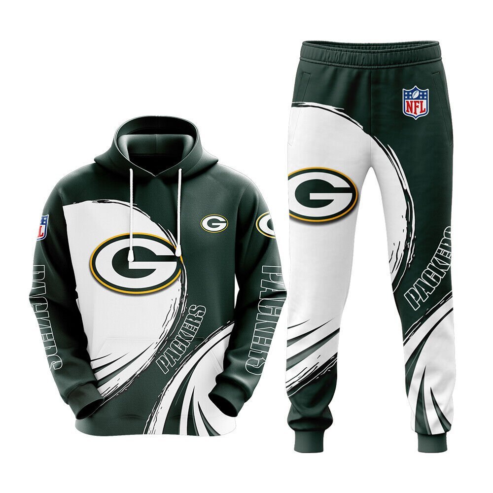 Green Bay Packers NFL Football Team Sport Hoodie Tracksuit
