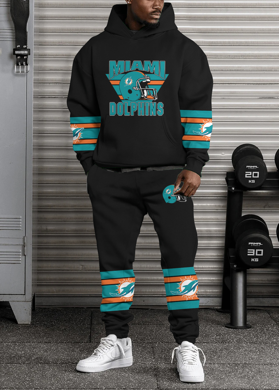 Miami Dolphins NFL Sport Hoodie Tracksuit Style 472