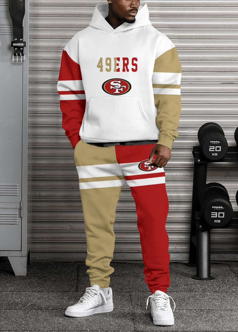 San Francisco 49ers NFL Sport Hoodie Tracksuit Style 444