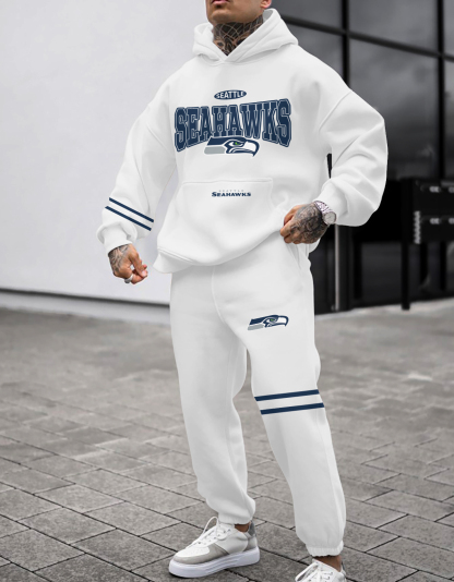 Seattle Seahawks NFL Sport Hoodie Tracksuit Style 466