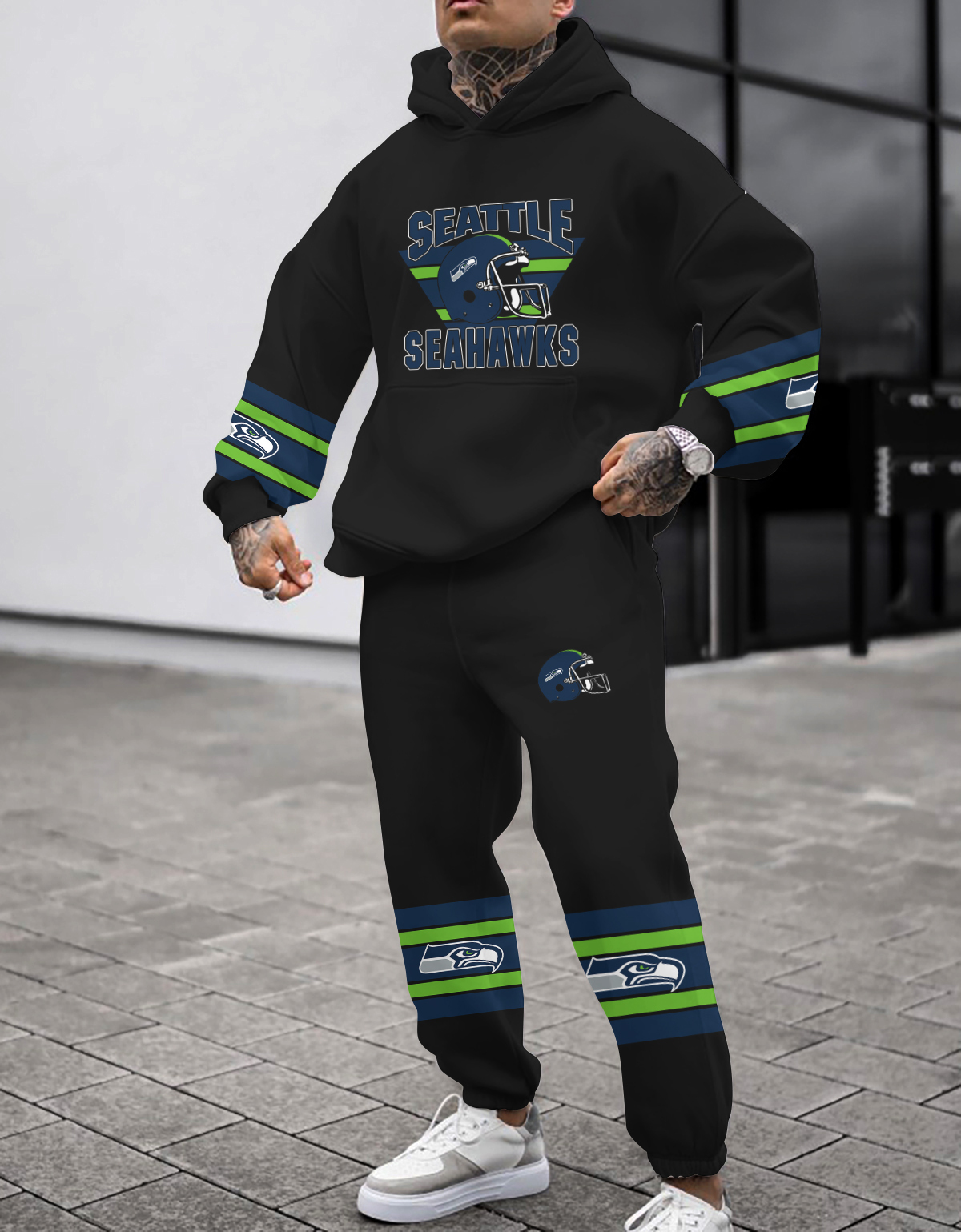 Seattle Seahawks NFL Sport Hoodie Tracksuit Style 467