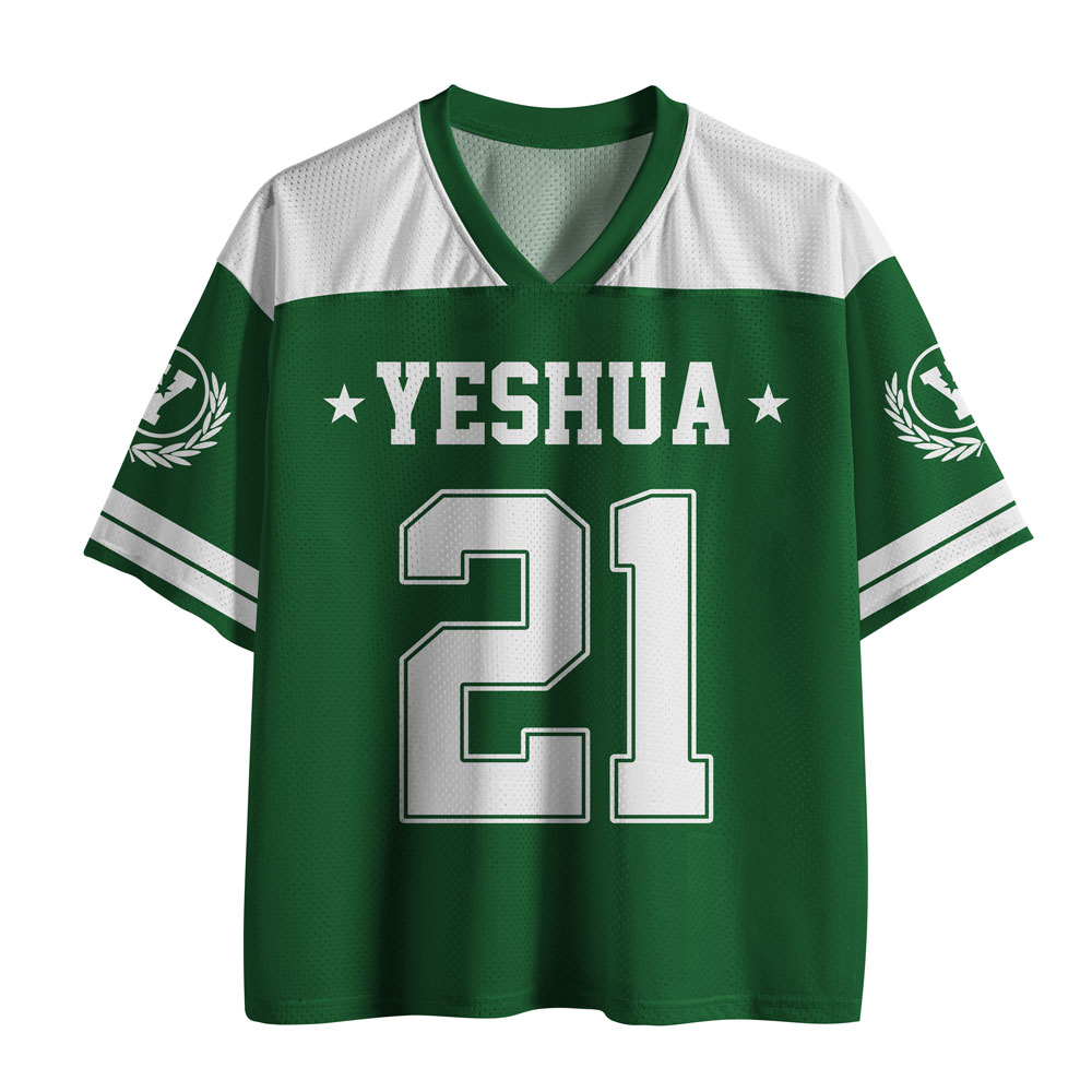Yeshua Green Christian Mesh Jersey