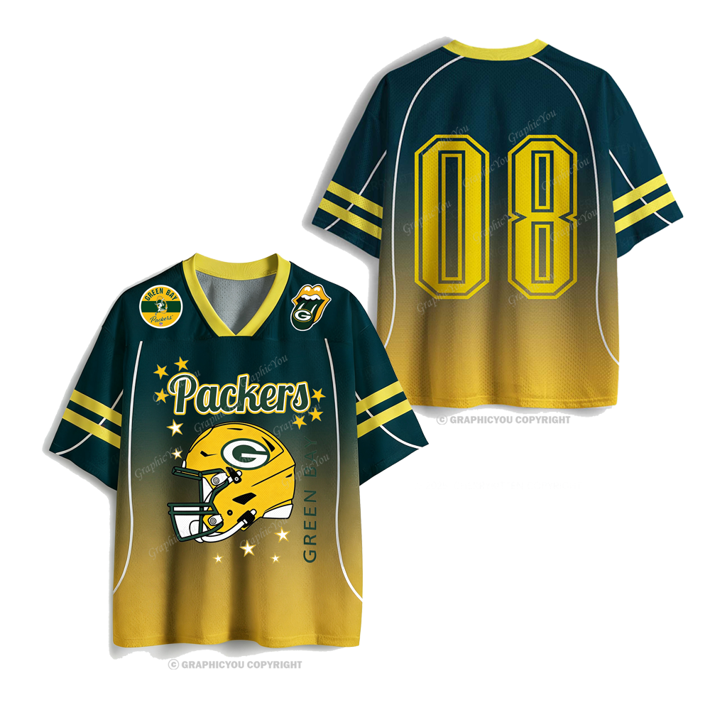 Cusctom Number Green Bay Packing  Jersey Shirts