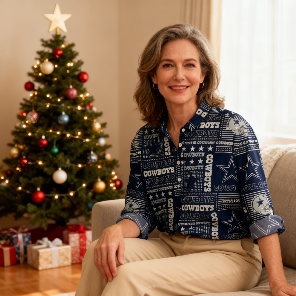 Dallas Cowboys Printed Casual Long Sleeve Shirt