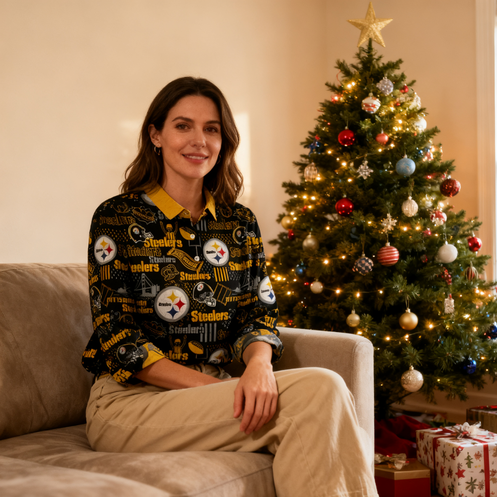 Pittsburgh Steelers Printed Casual Long Sleeve Shirt