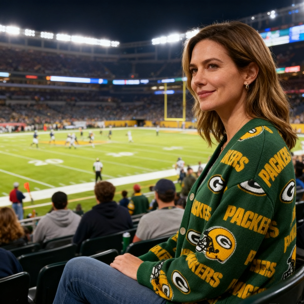 Green Bay Packing Team Cardigan Sweater