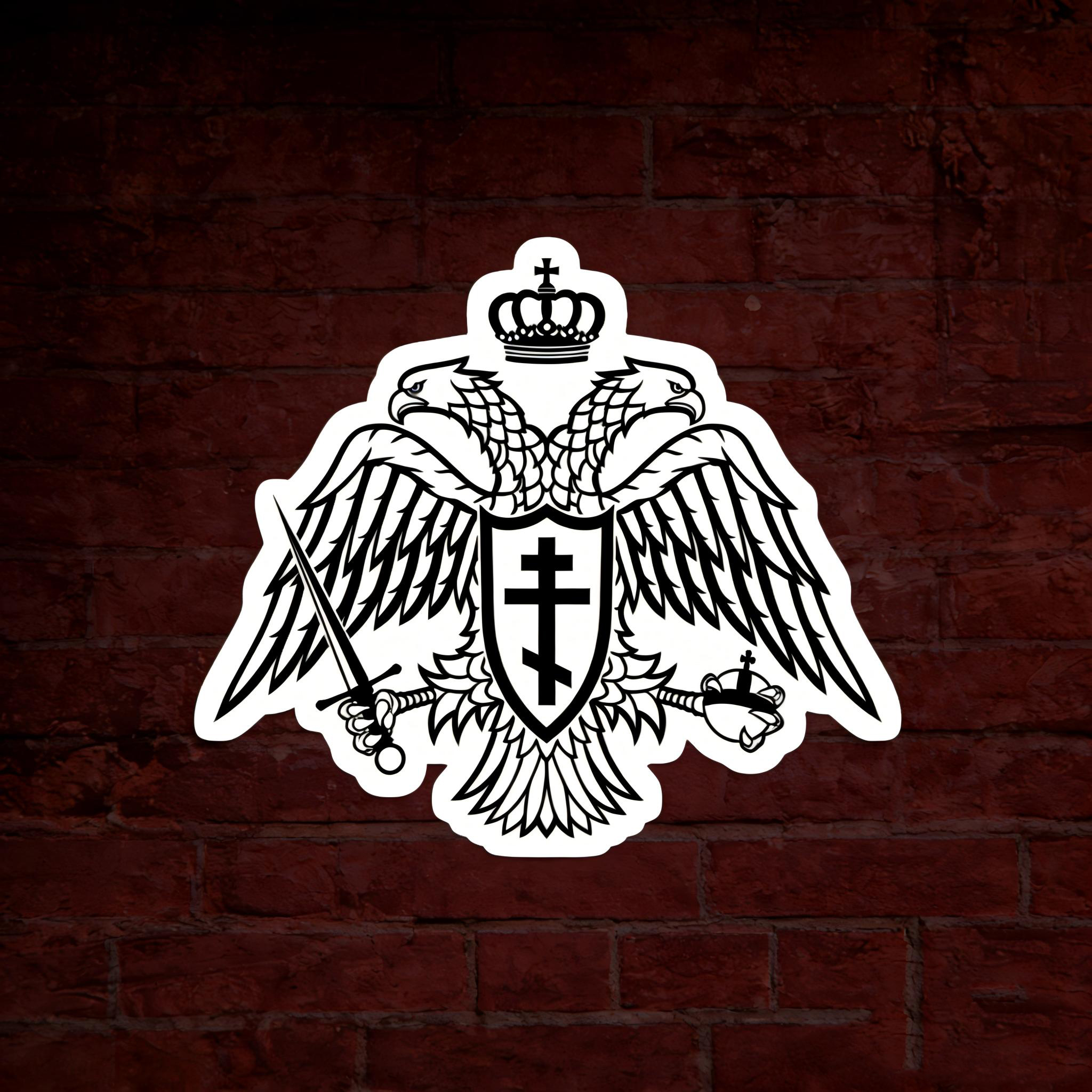 Orthodox Christian Double-headed Byzantine Eagle Journal Sticker