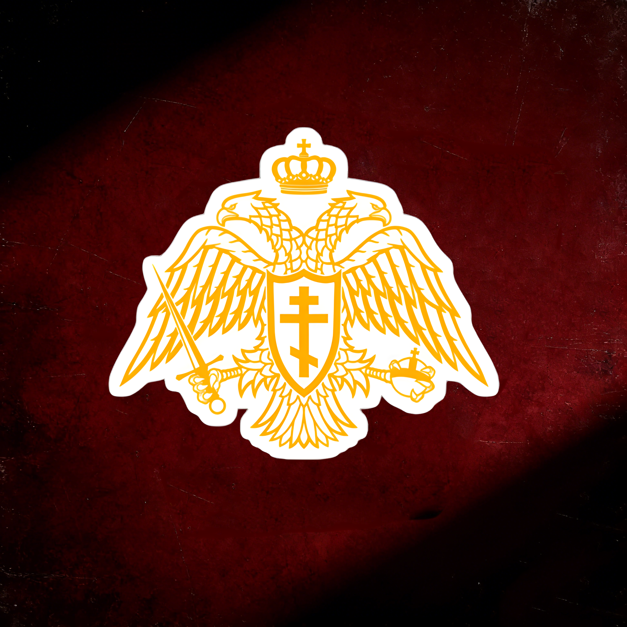 Orthodox Christian Double-headed Byzantine Eagle Gold Sticker