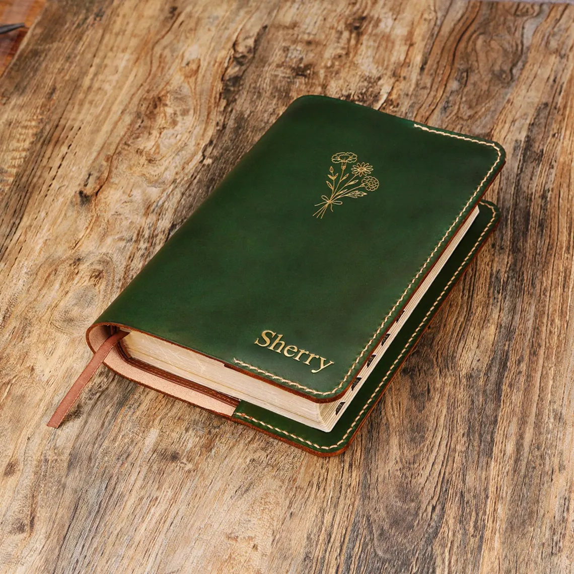 Personalized Leather Bible Cover Case
