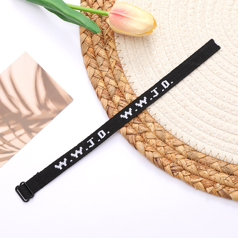 WWJD jacquard wrist strap unisex adjustable sports wrist strap