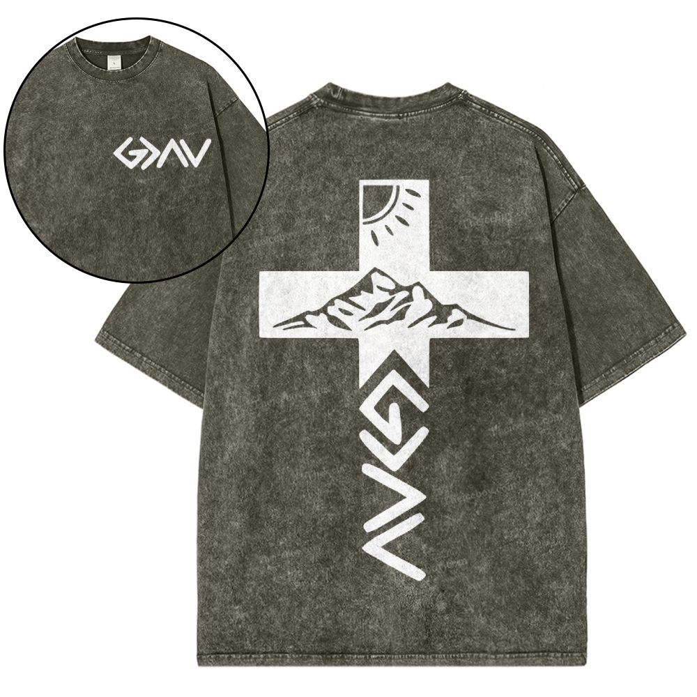 God Is Greater Than The Highs And Lows Christian Snowflake Vintage Washed T-Shirt 