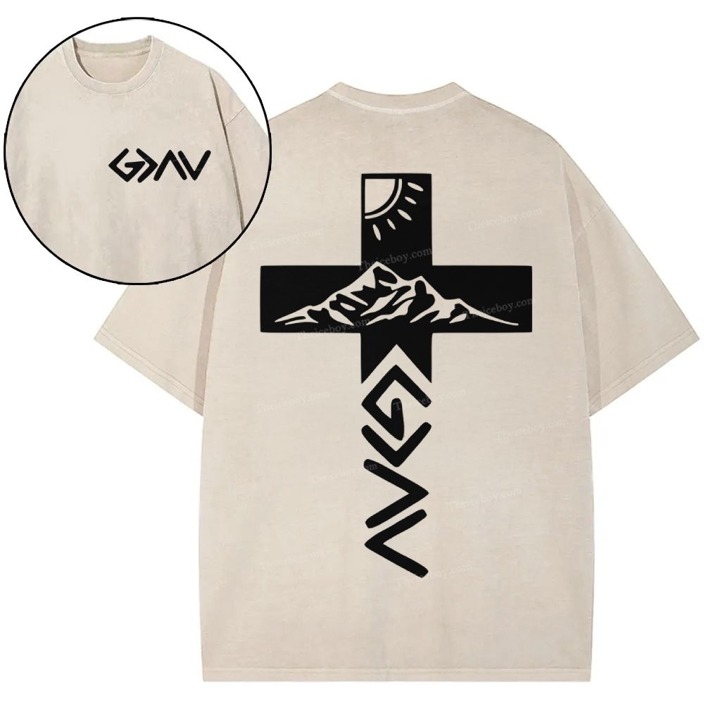 God Is Greater Than The Highs And Lows Christian Snowflake Vintage Washed T-Shirt 