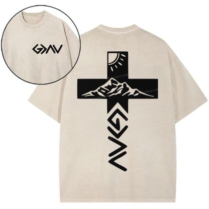 God Is Greater Than The Highs And Lows Christian Snowflake Vintage Washed T-Shirt 
