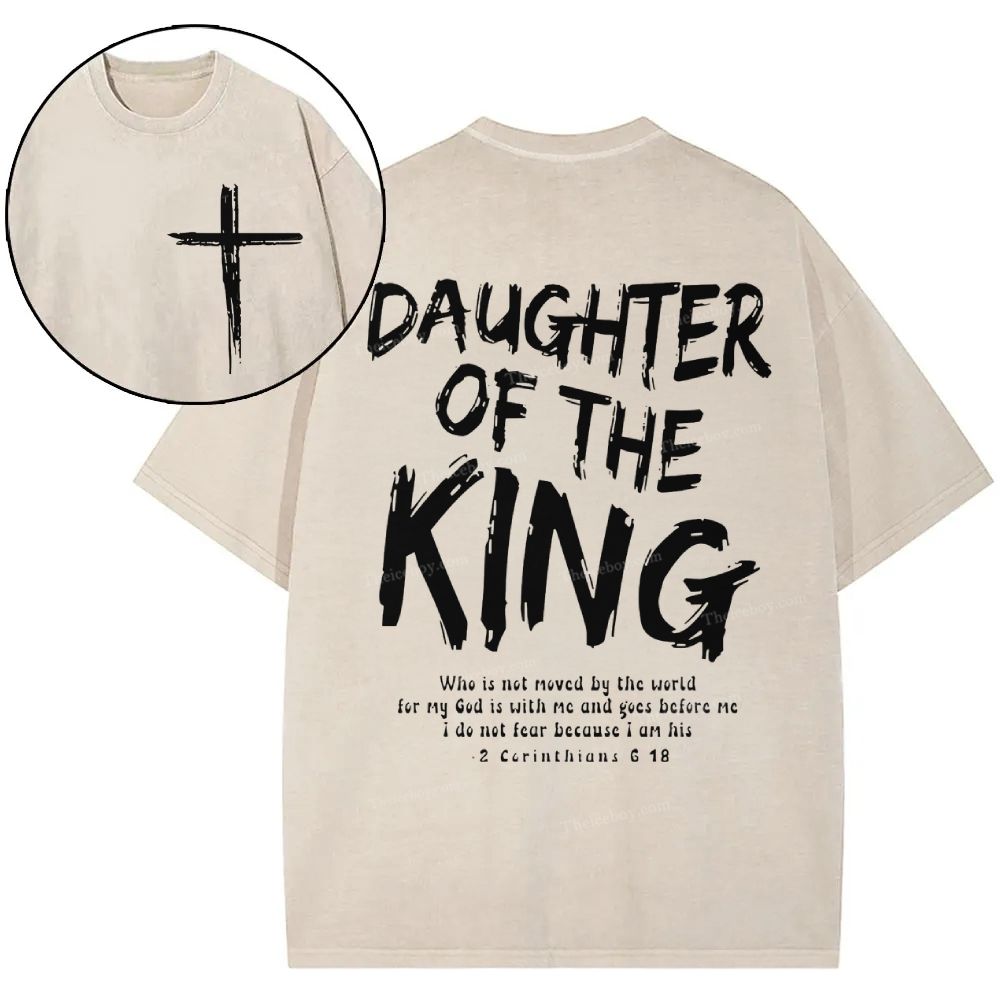 Daughter Of The King Christian Snowflake Vintage Washed T-Shirt