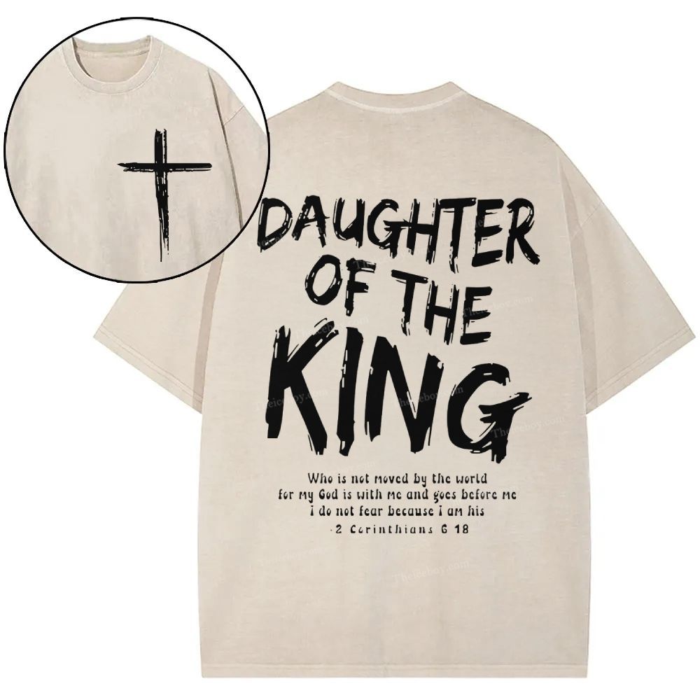 Daughter Of The King Christian Snowflake Vintage Washed T-Shirt