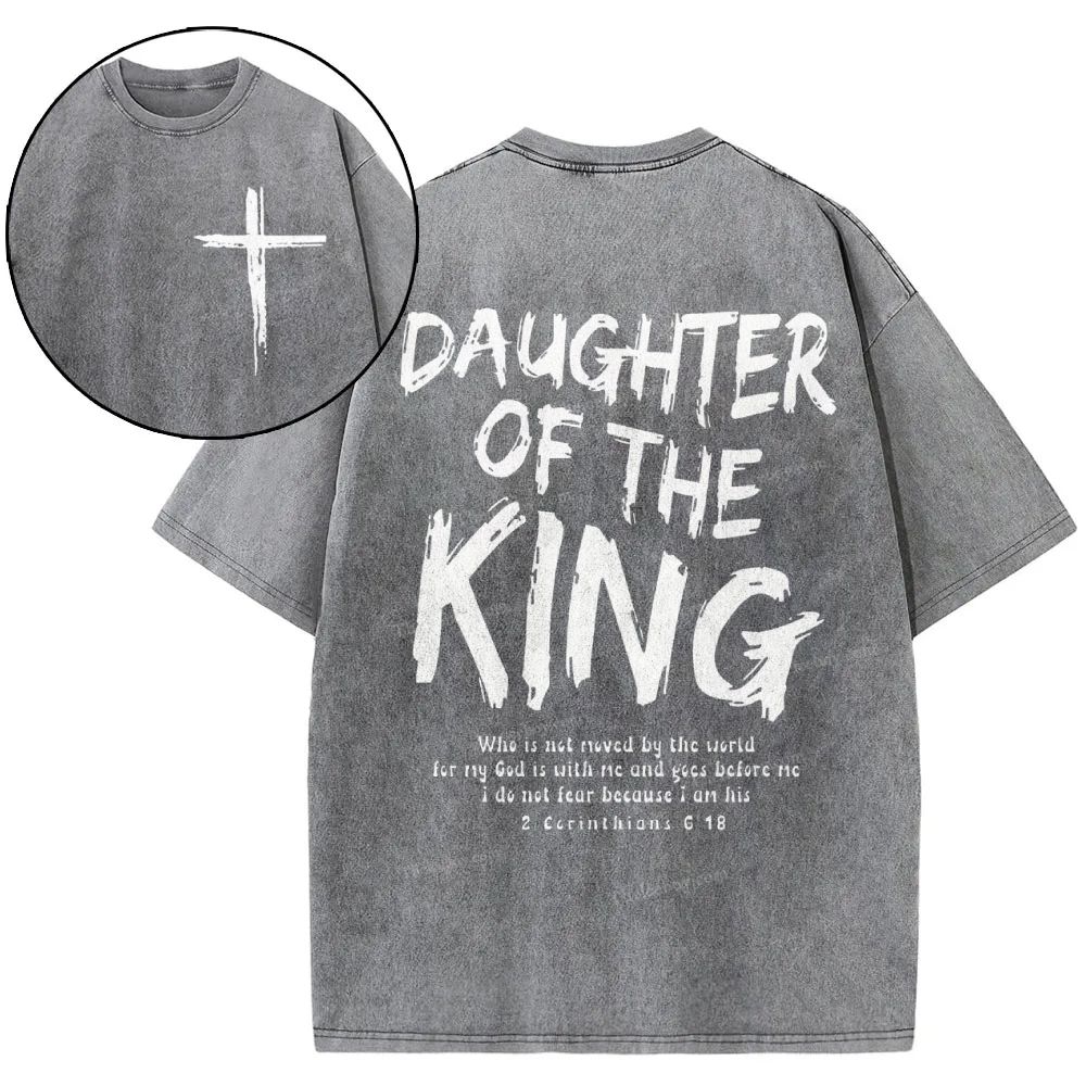 Daughter Of The King Christian Snowflake Vintage Washed T-Shirt