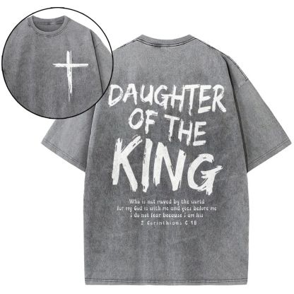 Daughter Of The King Christian Snowflake Vintage Washed T-Shirt
