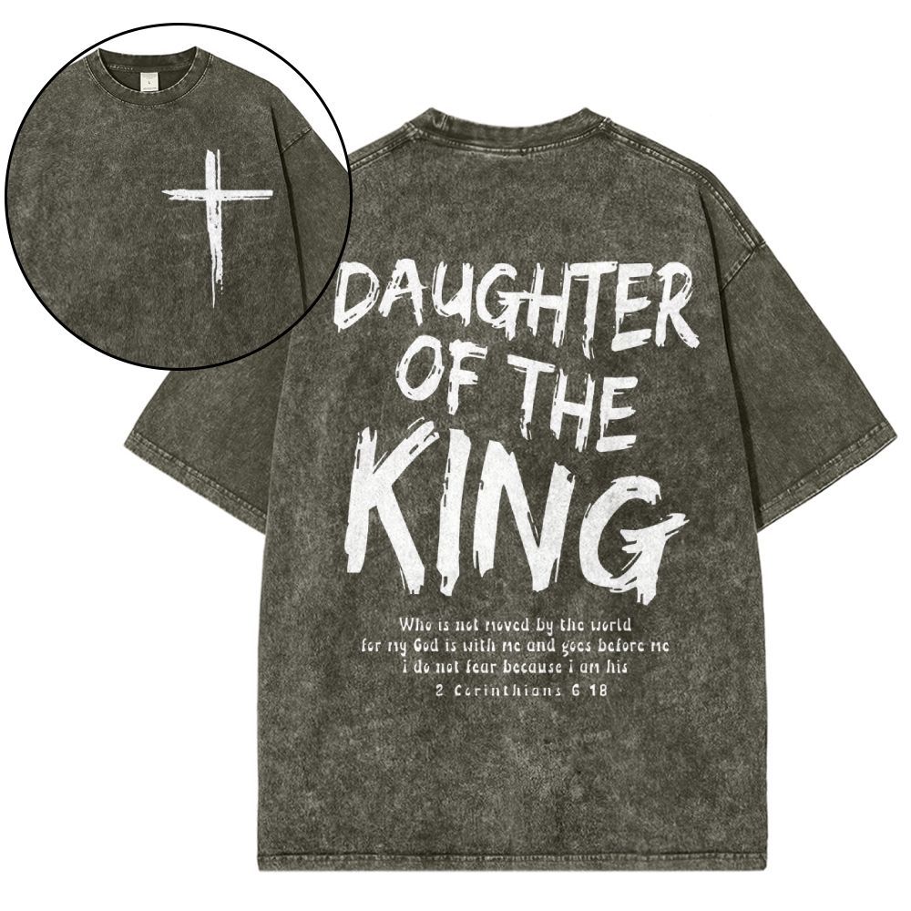 Daughter Of The King Christian Snowflake Vintage Washed T-Shirt