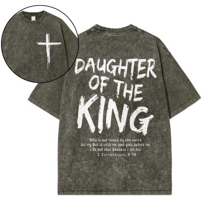 Daughter Of The King Christian Snowflake Vintage Washed T-Shirt