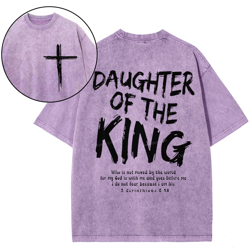 Daughter Of The King Christian Snowflake Vintage Washed T-Shirt