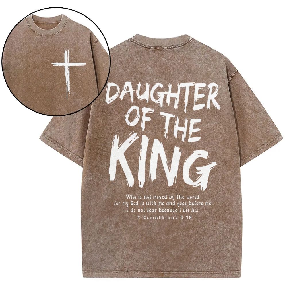Daughter Of The King Christian Snowflake Vintage Washed T-Shirt