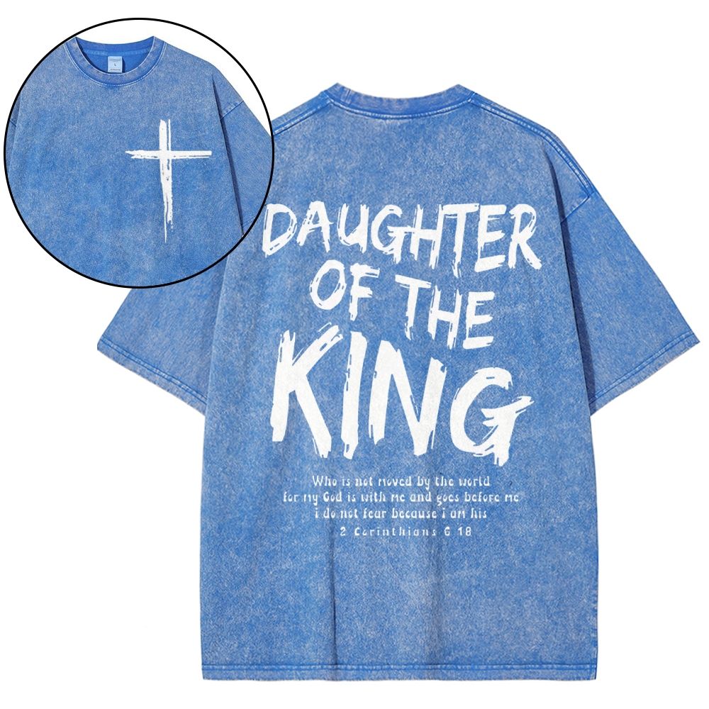 Daughter Of The King Christian Snowflake Vintage Washed T-Shirt