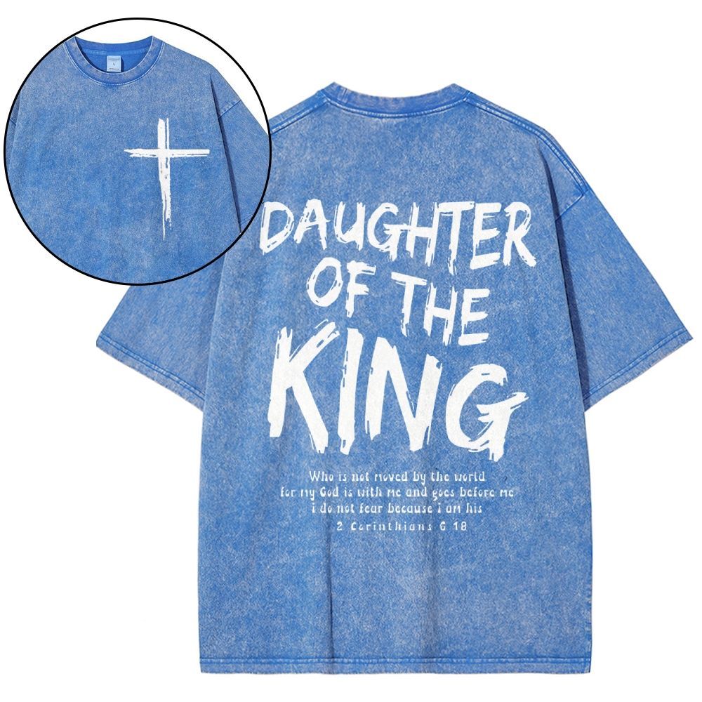 Daughter Of The King Christian Snowflake Vintage Washed T-Shirt