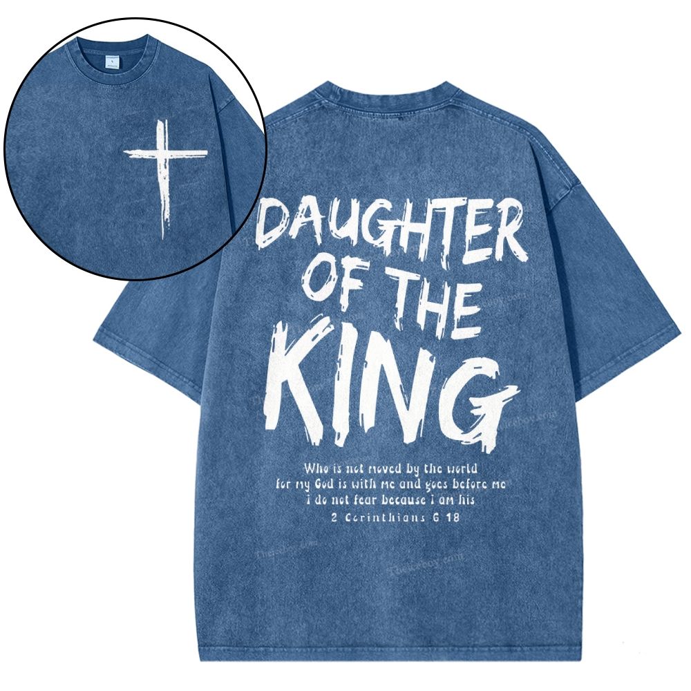 Daughter Of The King Christian Snowflake Vintage Washed T-Shirt