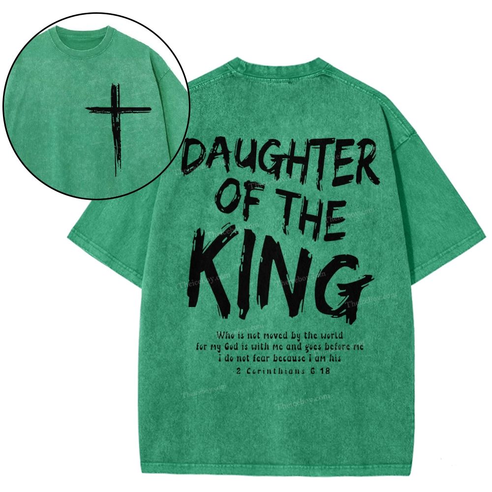 Daughter Of The King Christian Snowflake Vintage Washed T-Shirt