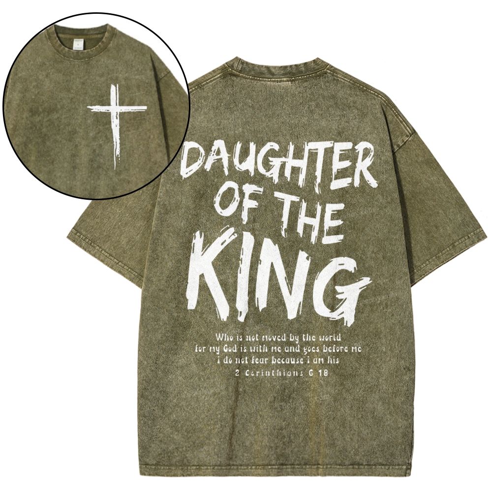 Daughter Of The King Christian Snowflake Vintage Washed T-Shirt
