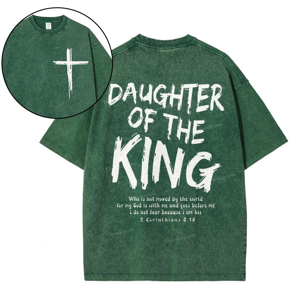Daughter Of The King Christian Snowflake Vintage Washed T-Shirt