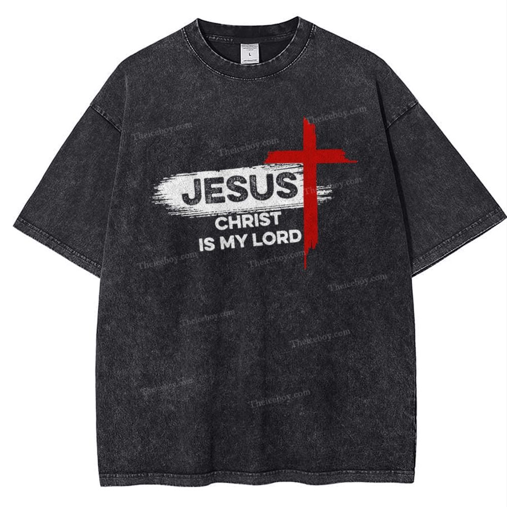 Jesus Christ Is My Lord Snowflake Vintage Washed T-Shirt
