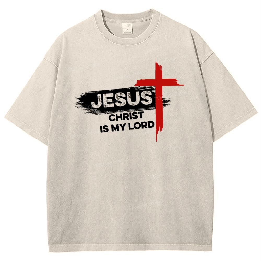 Jesus Christ Is My Lord Snowflake Vintage Washed T-Shirt