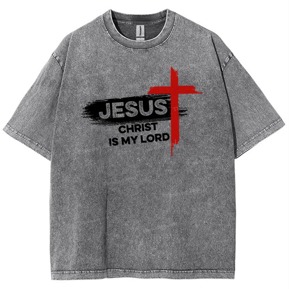 Jesus Christ Is My Lord Snowflake Vintage Washed T-Shirt
