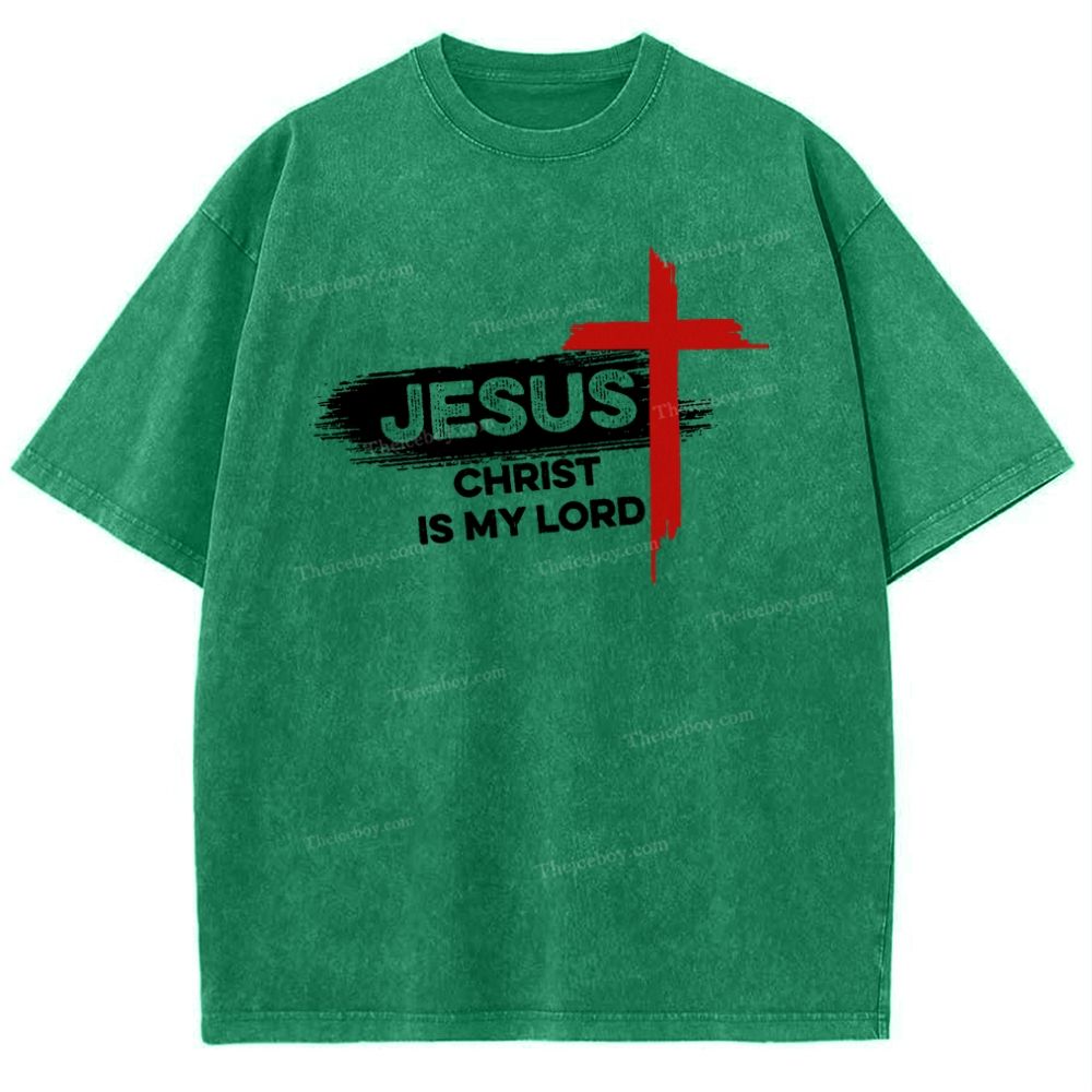 Jesus Christ Is My Lord Snowflake Vintage Washed T-Shirt