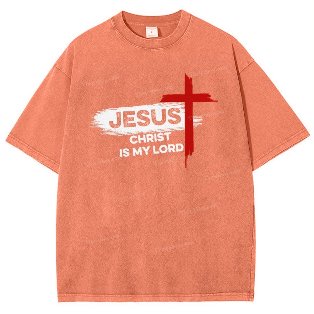 Jesus Christ Is My Lord Snowflake Vintage Washed T-Shirt