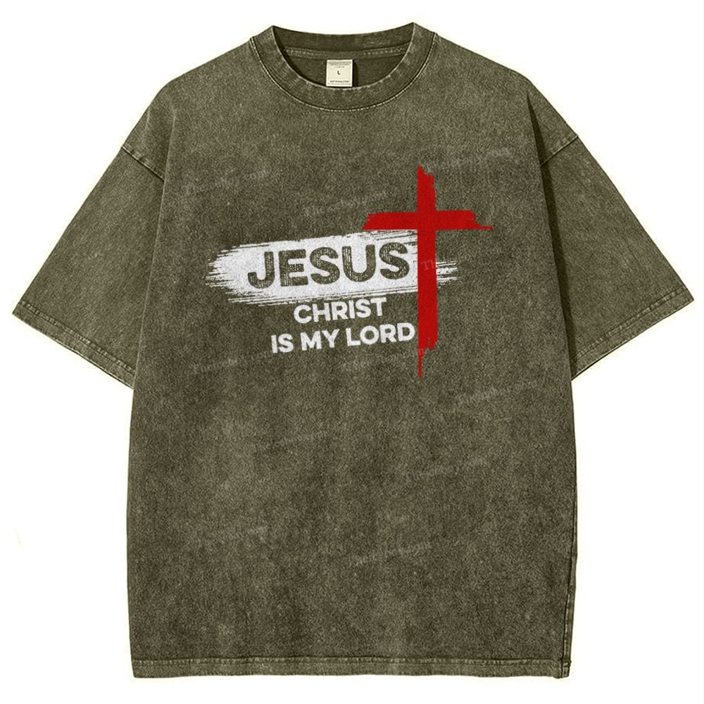 Jesus Christ Is My Lord Snowflake Vintage Washed T-Shirt