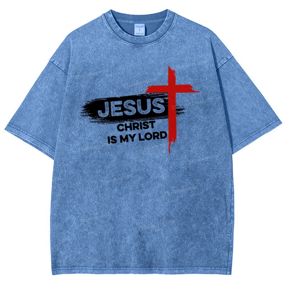 Jesus Christ Is My Lord Snowflake Vintage Washed T-Shirt