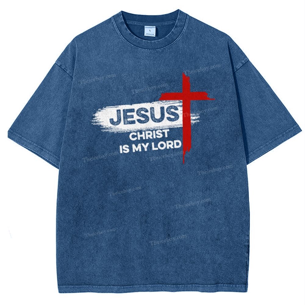 Jesus Christ Is My Lord Snowflake Vintage Washed T-Shirt