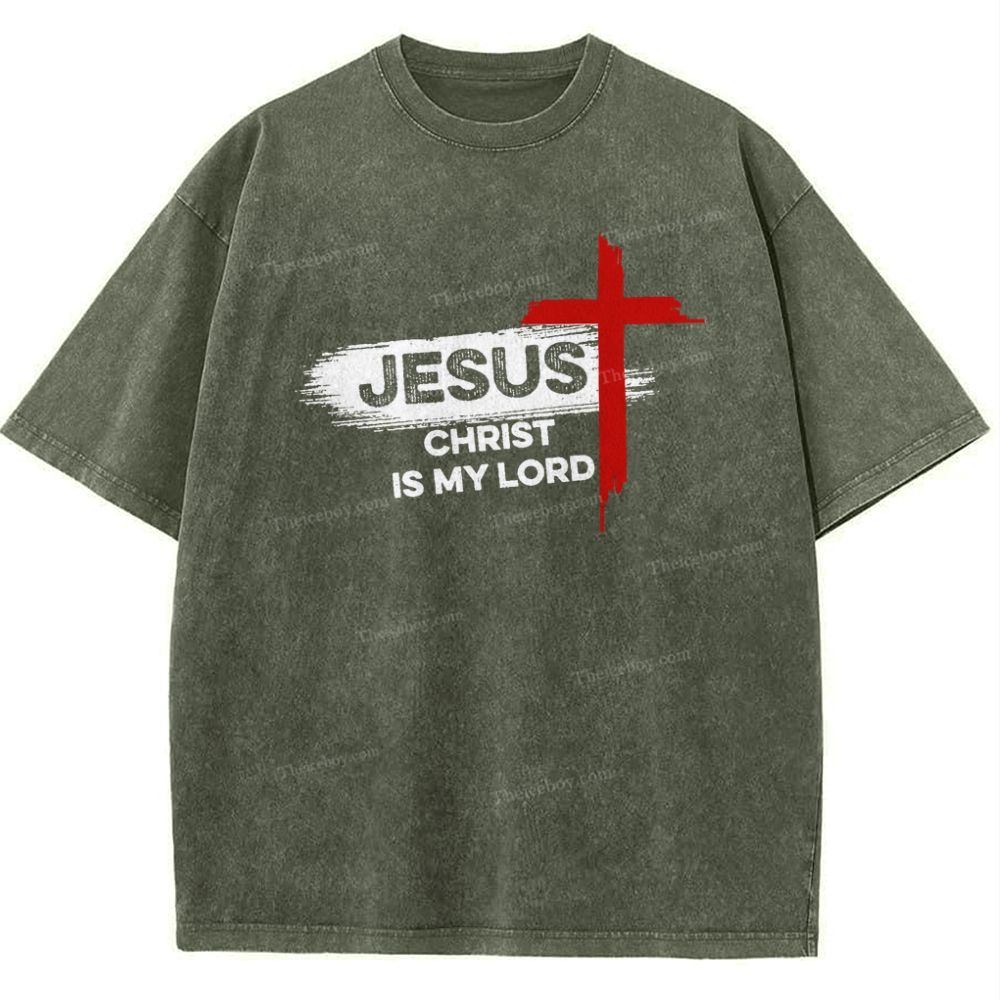 Jesus Christ Is My Lord Snowflake Vintage Washed T-Shirt