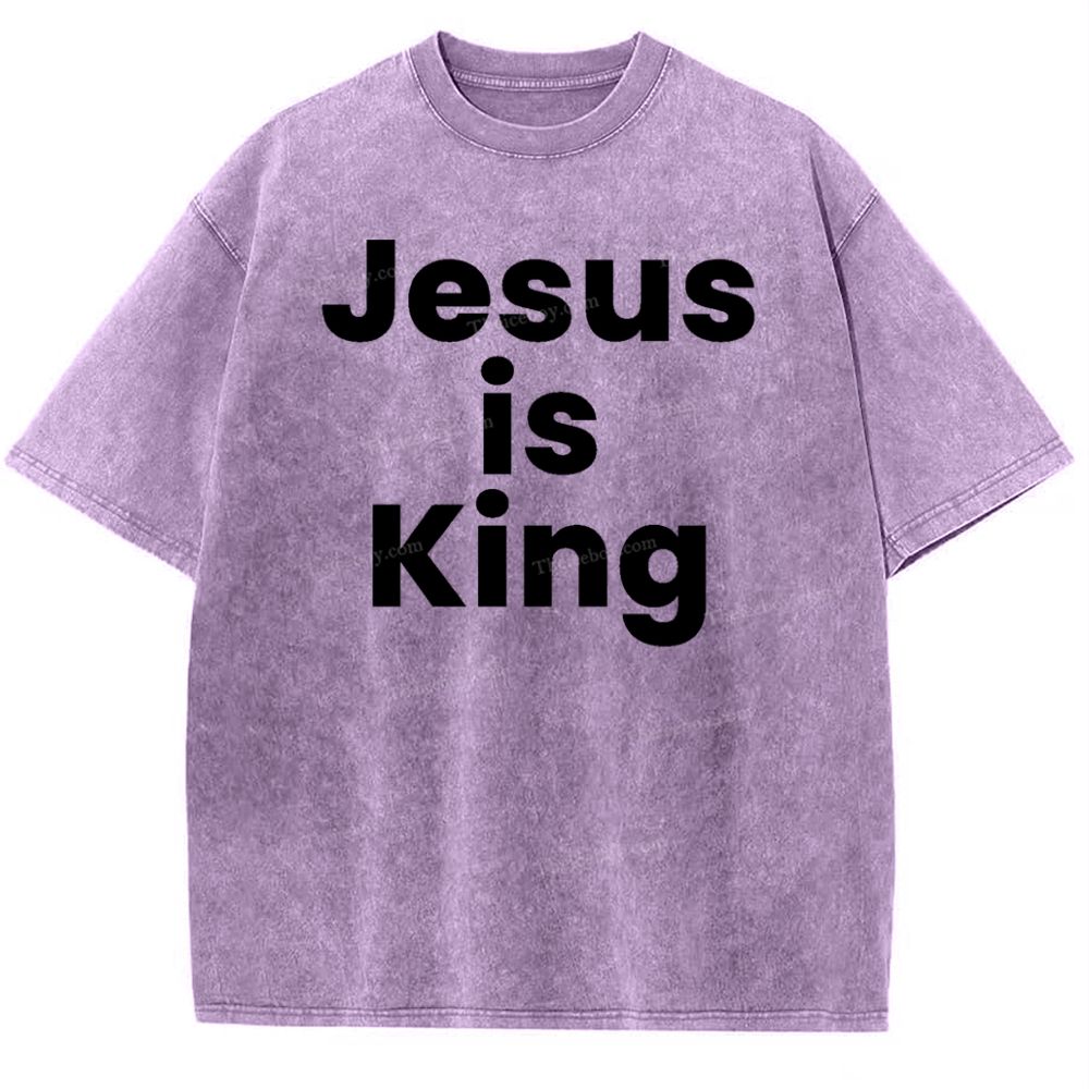 Jesus Is King Snowflake Vintage Washed T-Shirt