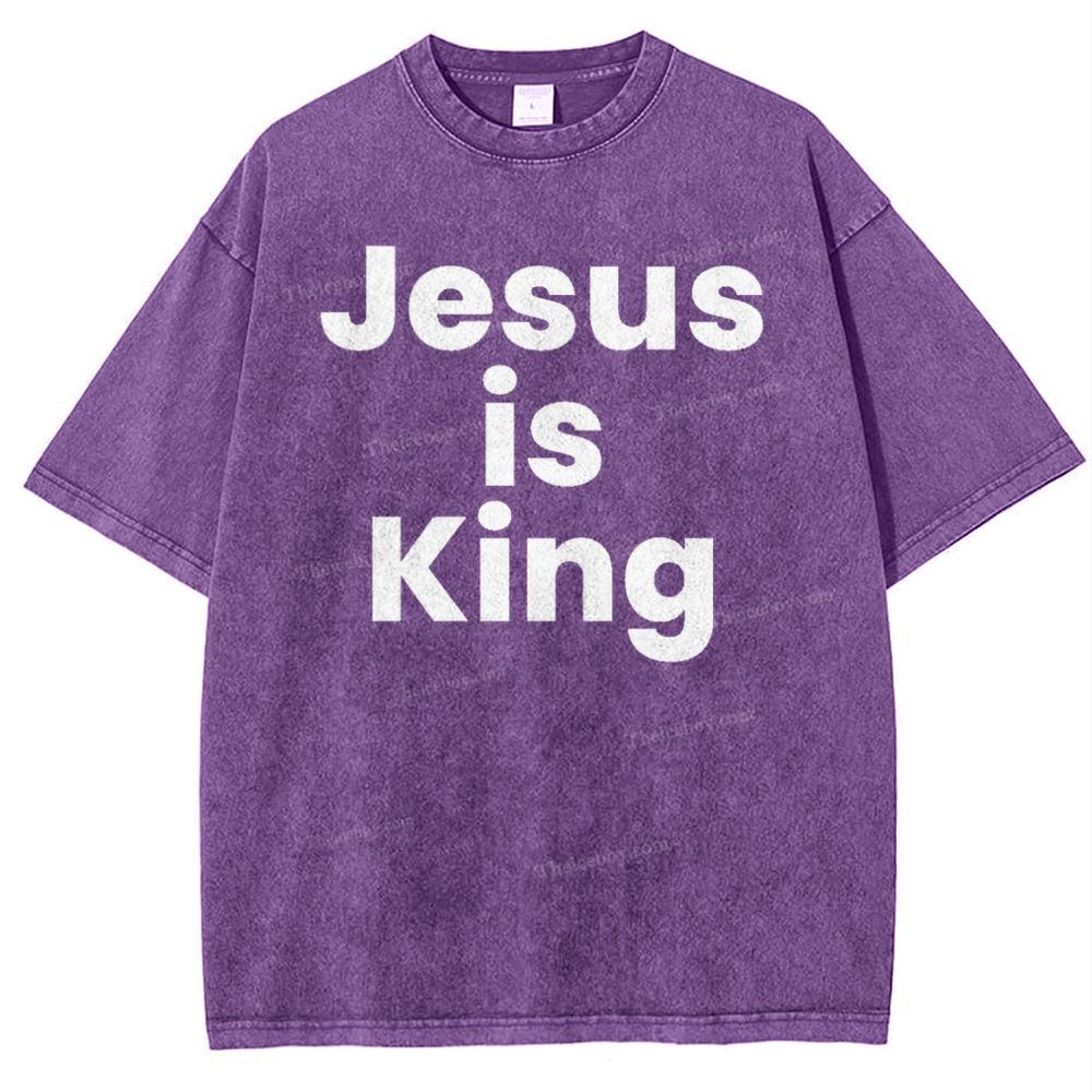 Jesus Is King Snowflake Vintage Washed T-Shirt