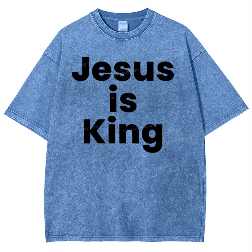 Jesus Is King Snowflake Vintage Washed T-Shirt