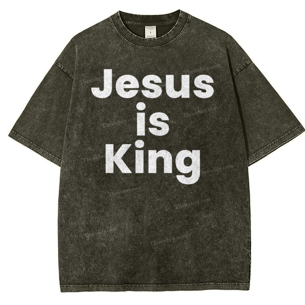 Jesus Is King Snowflake Vintage Washed T-Shirt