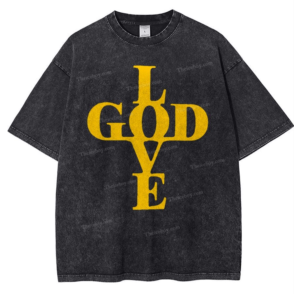 God Love Snowflake Vintage Washed T-Shirt